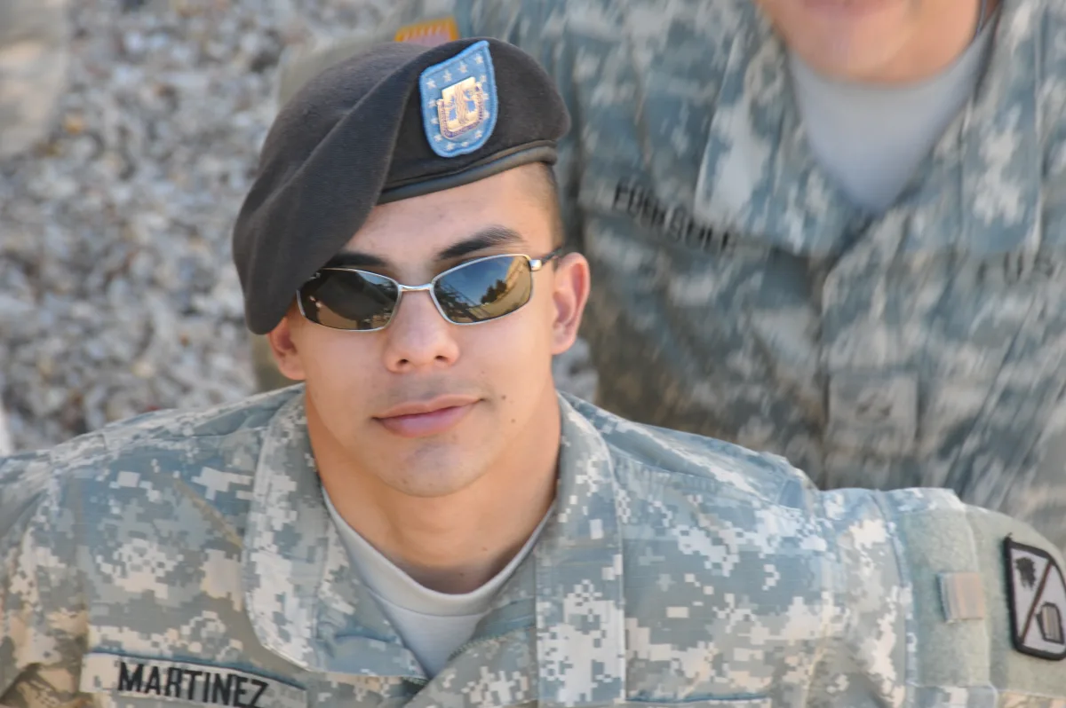 Adrian Martinez during military service